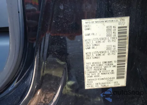 2017 Nissan Titan Xd Pro-4X Diesel from USA, damaged, VIN 1N6BA1F41HN560448